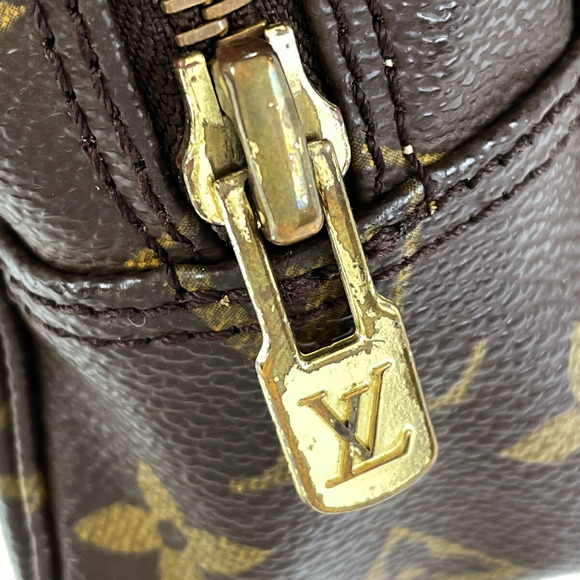 Louis Vuitton Pouch Brown Toilette Makeup Cosmetic Truss Monogram Bag - Picture 1 of 5
